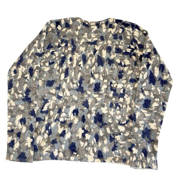 Vintage Carole Little Lambs Wool Cardigan Sweater Women's S Blue Gray Retro Y2K - Picture 2 of 11